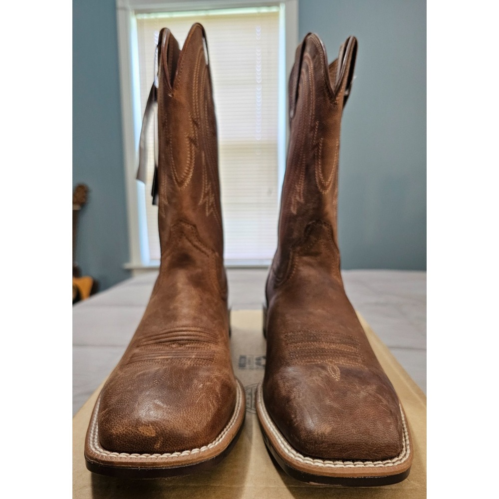 Ariat® (Men's 9.5 D) Plano™ Western Square Toe Cowboy Boot in Woody Tan - $240 - Picture 3 of 12